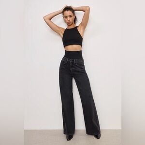 BNWT Good American WIDE LEG SOLUTION JEANS size 4/27